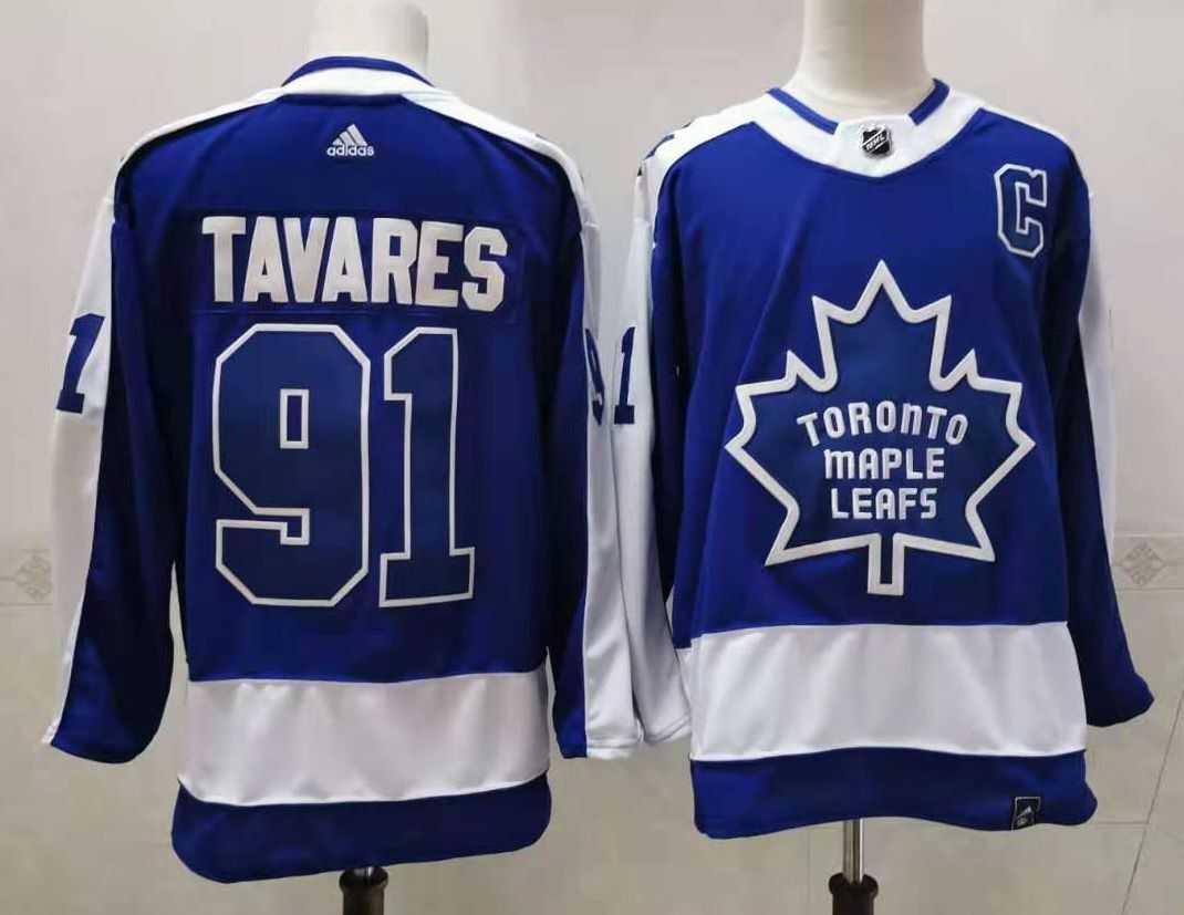 Maple Leafs 91 John Tavares Blue 2020-21 Reverse Retro Adidas Jersey,We sell and wholesale Maple Leafs 91 John Tavares Blue 2020-21 Reverse Retro Adidas Jersey on line form chian!